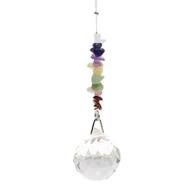 Atrapaluces Cristal con piedras de los Chakra