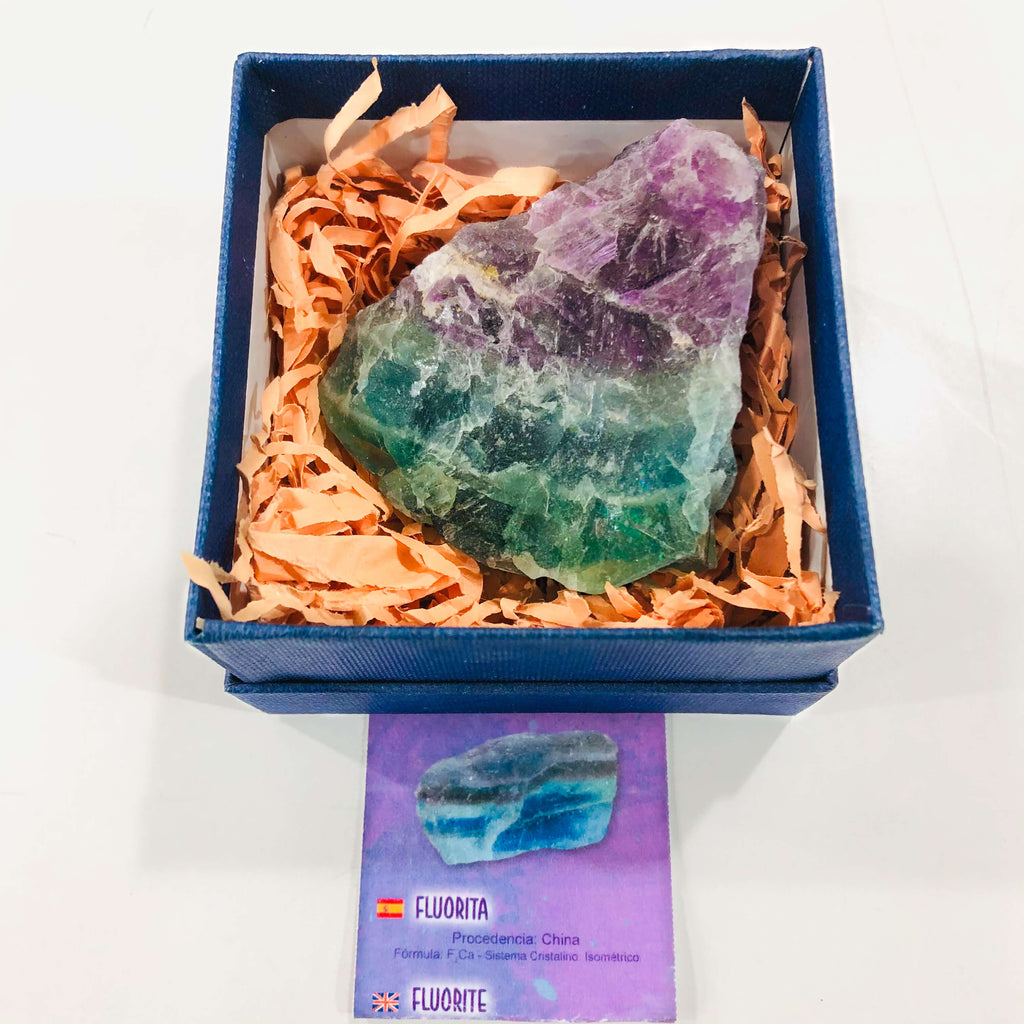 Fluorita en Caja azul 
