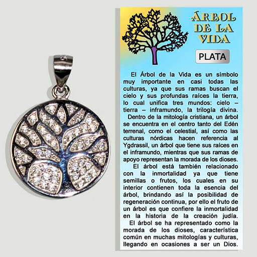 Colgante Arbol de la Vida Celta con Circonitas - Plata de Ley