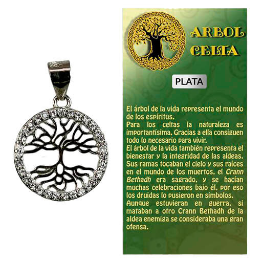 Colgante Arbol de la Vida Celta con Circonitas - PLata de Ley 925