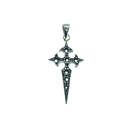 Colgante en plata Cruz de Santiago