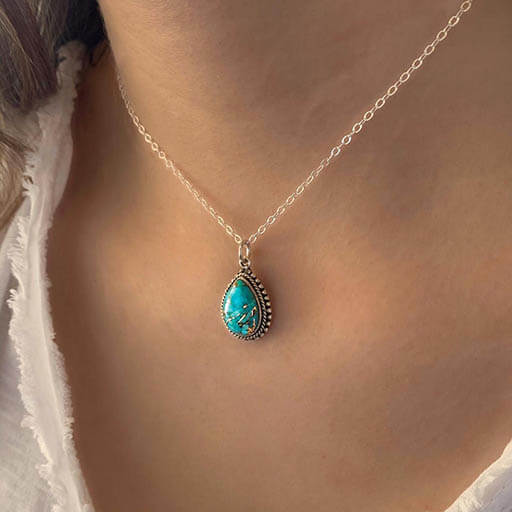 Colgante Iris - Turquesa y Plata de Ley