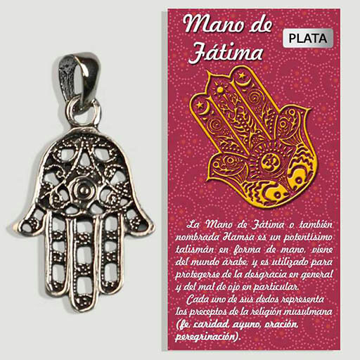 Colgante Mano de Fatima Pequeño - Plata de Ley