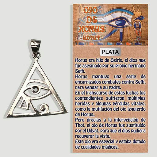 Colgante Ojo de Horus Triangulo - Plata de Ley