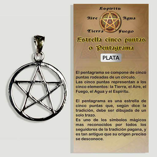 Colgante Pentagrama - Plata de Ley