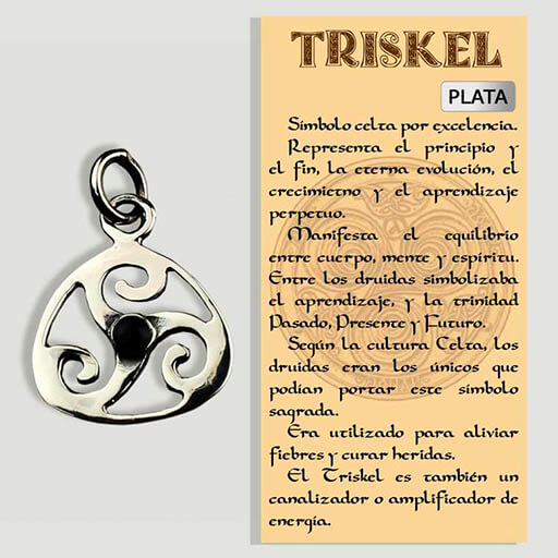 Colgante Triskel Oval - Plata de Ley