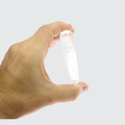 Masajeador Pura Energia - Cristal de roca o Cuarzo Blanco