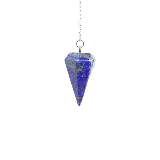 Pendulo Lapislazuli - Cantos Facetados