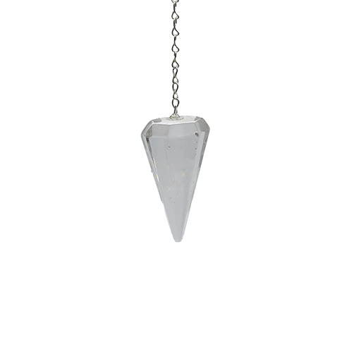 Pendulo octaedro cuarzo blanco