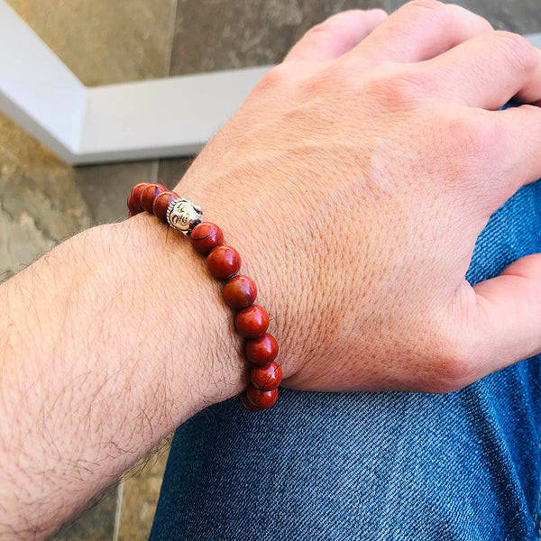 Pulsera Buda - Jaspe rojo