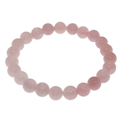 Pulsera Cuarzo Rosa - Elástica