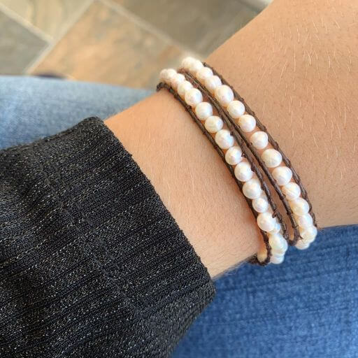 Pulsera Daruma - 2 vueltas Perla