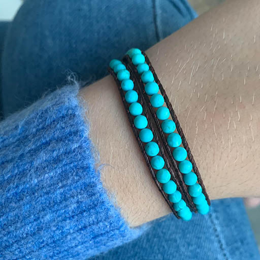 Pulsera Daruma - 2 vueltas Turquenita