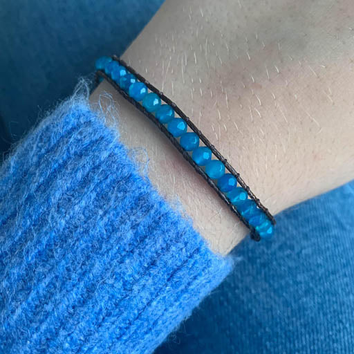 Pulsera Kiara - 1 vuelta Agata Azul