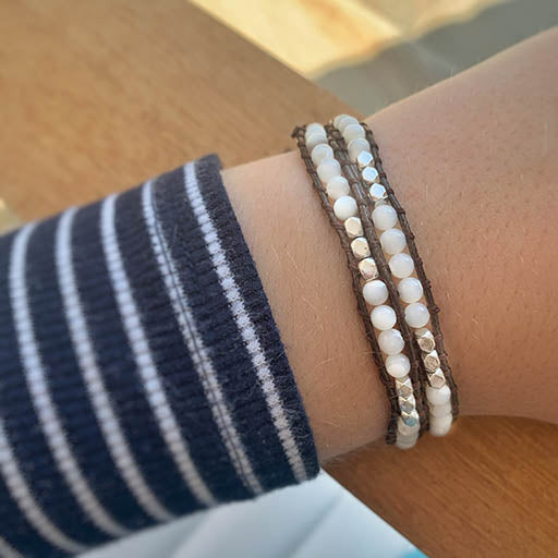 Pulsera Misaki - 2 vueltas mix Nacar