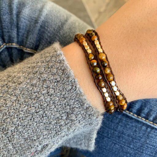 Pulsera Misaki - 2 vueltas mix Ojo de tigre