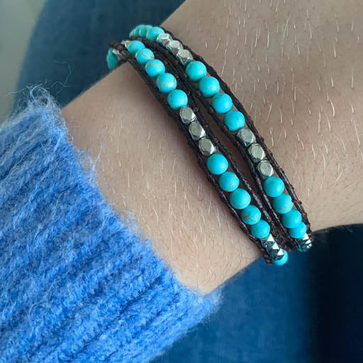 Pulsera Misaki - 2 vueltas mix Turquenita