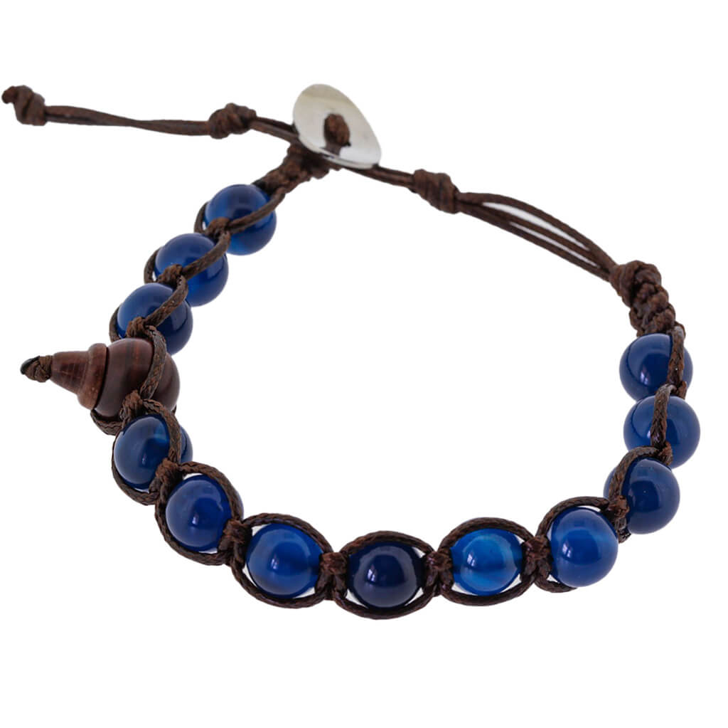 Pulsera Tama - Tibetana Agata azul