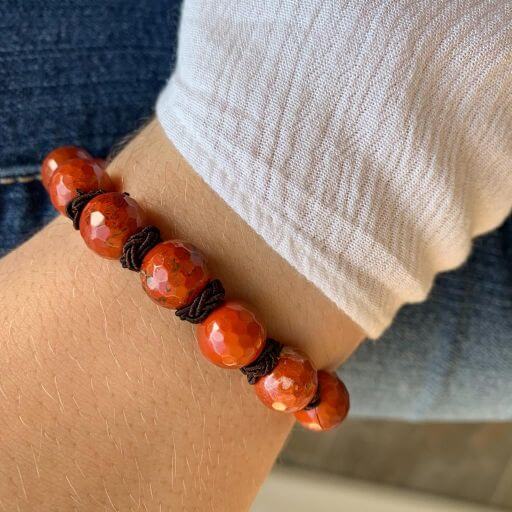 Pulsera  Zodiaco Aries - Jaspe Rojo