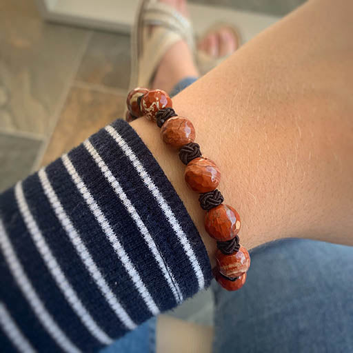 Pulsera Zodiaco Escorpion - Jaspe Sardo