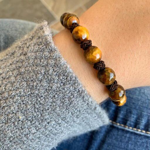 Pulsera Zodiaco Geminis - Ojo de Tigre