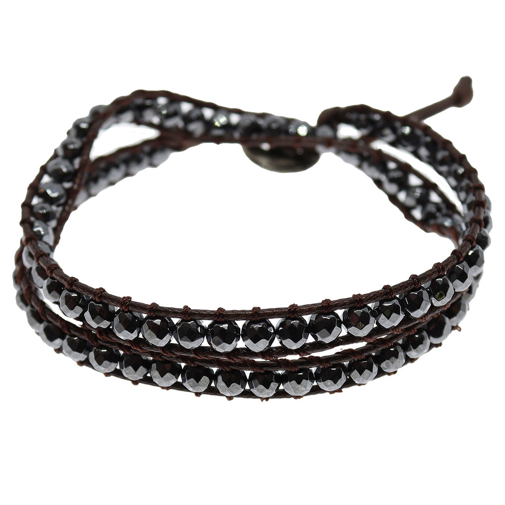 Pulsera Daruma - 2 vueltas Hematite