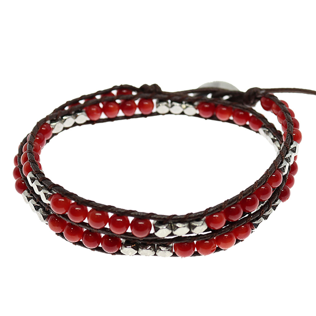 Pulsera Misaki - 2 vueltas mix Coralina